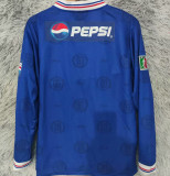 1997/98 Cruz Azul Home Blue Retro Long Sleeve Soccer Jersey