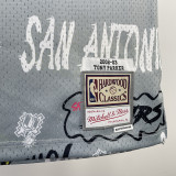 1902/03 Spurs PARKER #33 Grey Retro NBA Jerseys 热压