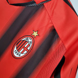 2004/2005 AC Milan Home Retro Soccer Jersey (All Patch 全臂章)