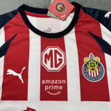 2025/26 Chivas Home Red White Fans Soccer Jersey