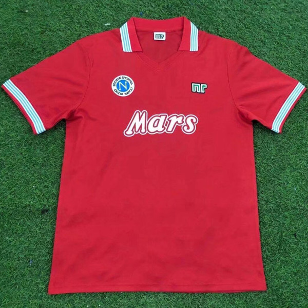 1988/89 Napoli Third Red Retro Soccer Jersey