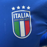 2024/25 Italy Home Blue Player Version Long Sleeve Jersey