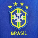 1997 Brazil Away Blue Retro Soccer Jersey