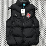 2026/27 Portugal Black Cotton Vest Jacket  J3308 黑色