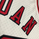 1997/98 Bulls JORDAN #23 White Retro NBA Jerseys 热压