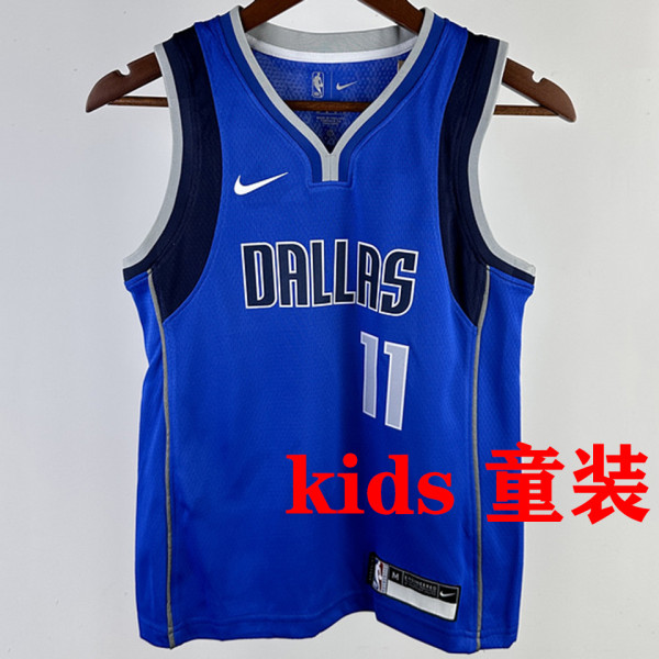 Mavericks IRVING #11 Blue Kids NBA Jersey 热压