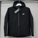 2025 Yonex Cotton Thickened Warm Black Outdoor Jacket #A804加棉冲锋衣
