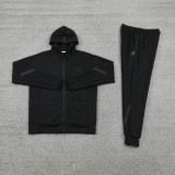 2025 AD~ Black Zipper Jacket Tracksuit