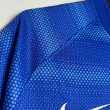 2014 Brazil Away Blue Retro Soccer Jersey