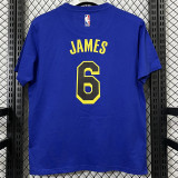 2025 Lakers Jordan JAMES #6 Blue High Quality Casual T-Shirt  T182