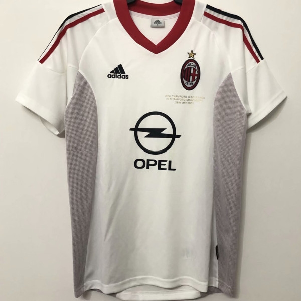 2002/03 AC Milan Away White Retro Soccer Jersey