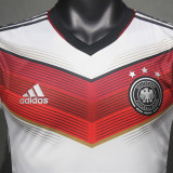 2014 Germany Home White Retro Player Version Soccer Jersey  3 Start 三星