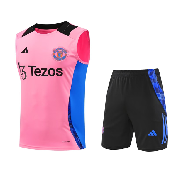 2025 M Utd Pink Vest Training Jersey(A Set)