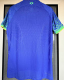 2022/23 Brazil Away Blue Player Version Jersey