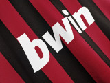 2009/10 AC Milan Home Long Sleeve Retro Soccer Jersey