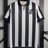 1958 Santos Black White Retro Soccer Jersey