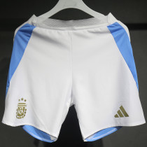 2024/25 Argentina Home White Player Version Shorts Pants 球员版
