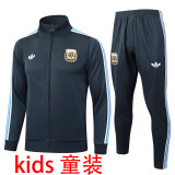 2025/26 Argentina Dark Grey Kids Jacket Tracksuit