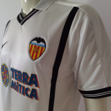 2000/01 Valencia Home White Retro Soccer Jersey