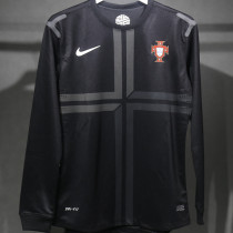 2013 Portugal Away Black Retro Player Version Long Sleeve Jersey 球员版 长袖