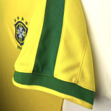 1997 Brazil Home Yellow Retro Soccer Jersey