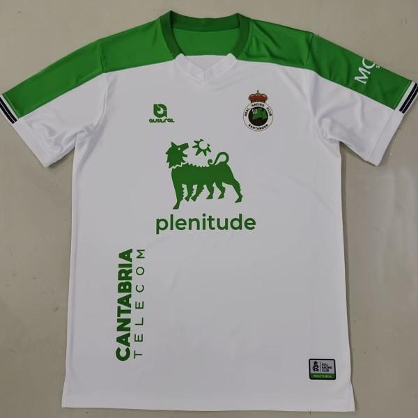2024/25 Racing Santander Home White Fans Soccer Jersey 桑坦德竞技