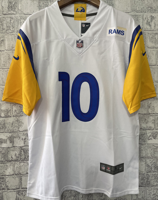 Men's Los Angeles Rams KUPP # 10 White NFL Jersey  公羊