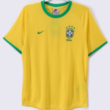 2000 Brazil Home Yellow Retro Soccer Jersey