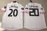 2013/14 M Utd Away White Retro Player Version Soccer Jersey