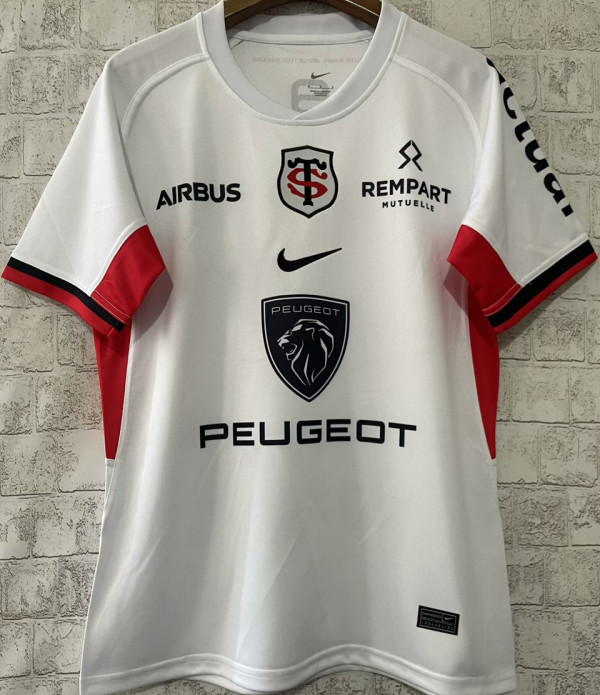 2024/25 Stade Toulousain Away White Rugby Shirt 图卢斯