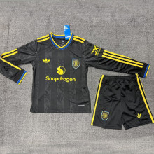 2025/26 M Utd Third Kids Long Sleeve Soccer Jersey  长袖童装