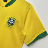 2006 Brazil Home Yellow Retro Soccer Jersey