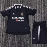 2004/05 RM Away Black  Retro Kids Soccer Jersey