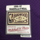 1996/97 Lakers O'NEAL #34 Retro Purple NBA Jerseys热压
