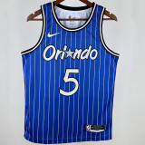 2019 Magic BANCHERO #5 Royal Blue Retro NBA Jerseys