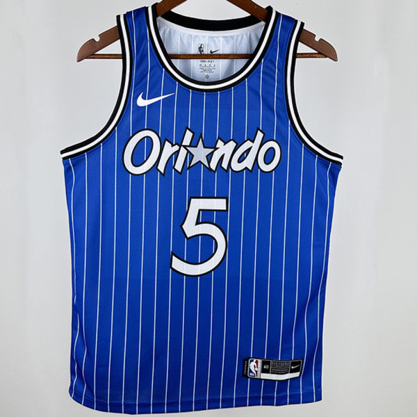 2019 Magic BANCHERO #5 Royal Blue Retro NBA Jerseys