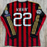 2013/14 AC Milan Home Retro Long Sleeve Soccer Jersey