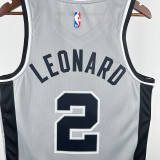 2021 Spurs LEONARD #2 Grey NBA Jerseys