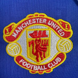 1986-1988 M Utd Third BlueLong Sleeve Retro Soccer Jersey