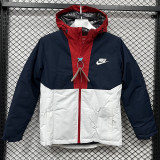 2025 NK Cotton Thickened warm Blue White Outdoor Jacket #P6加棉冲锋衣
