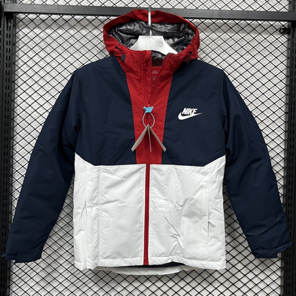 2025 NK Cotton Thickened warm Blue White Outdoor Jacket #P6加棉冲锋衣