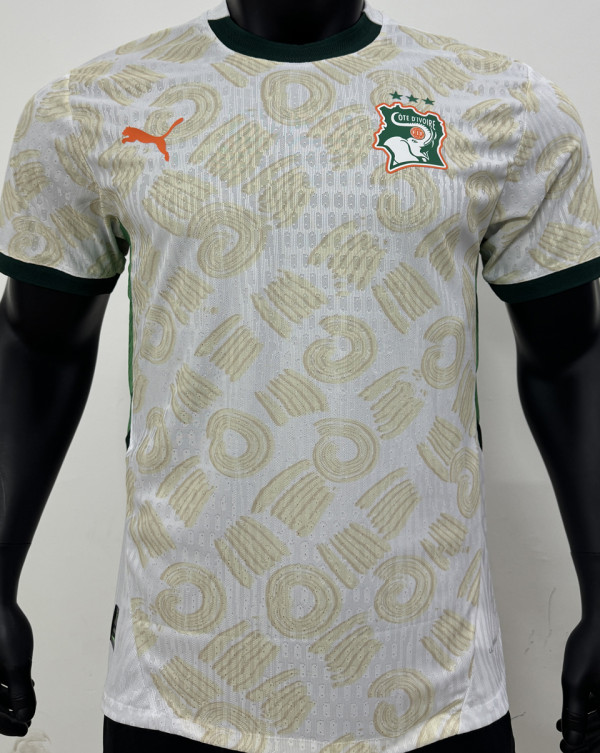 2025 Ivory Coast Away White Player Version Jersey