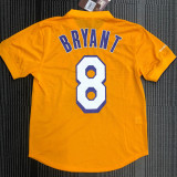 BRYANT # 8 Lakers Yellow Mitchell Ness Retro Jerseys