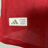 2025/26 Benfica Home Red Player Version Soccer Jersey 领前是白色