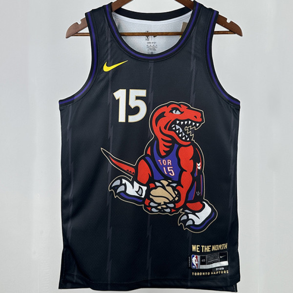 2025 Timberwolves CARTER #15 Black  NBA Jerseys 热压
