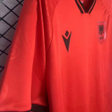 2025/26 Albania Home Red Fans Soccer Jersey 阿尔巴尼亚