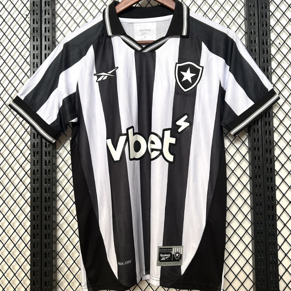 2025/26 Botafogo Home Fans Soccer Jersey 胸前有广告