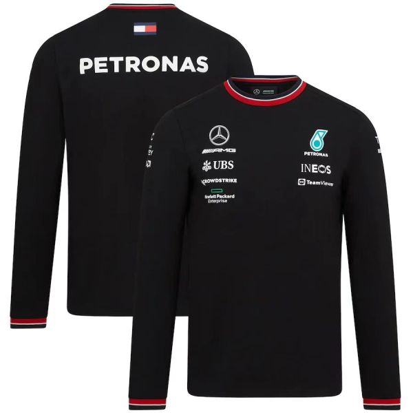 2022 Mercedes AMG Petronas F1 Black Long Sleeve Team T-Shirt