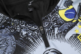 2025 Brazil Black Kids Sweater Tracksuit