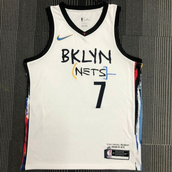 2021 Nets DURANT #7 City Edition White NBA Jerseys Hot Pressed